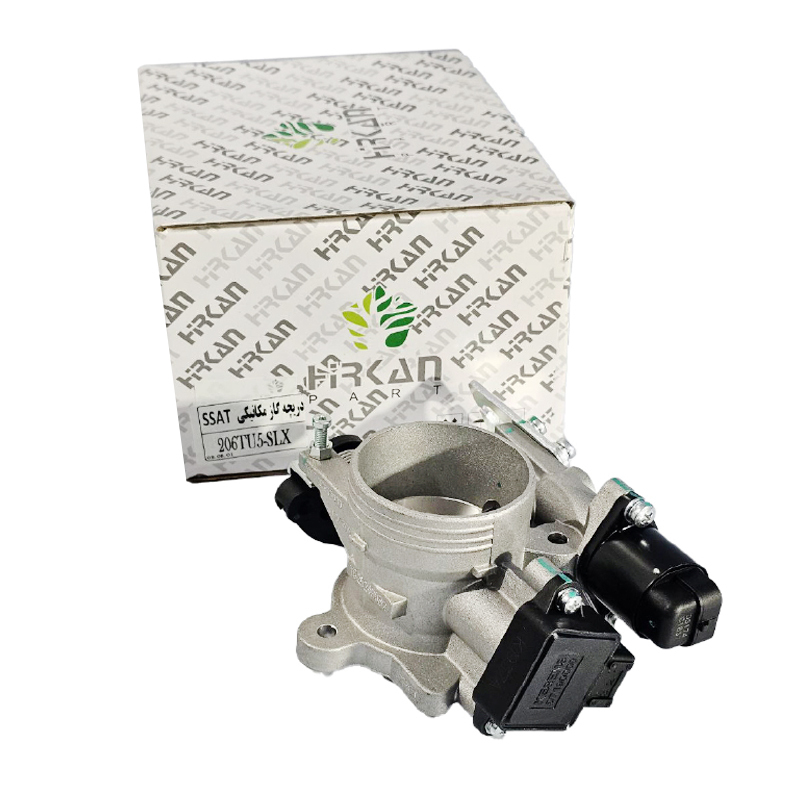  دریچه گاز کامل مکانیکی پژو 206 tu5 و پژو slx برند هیرکان 