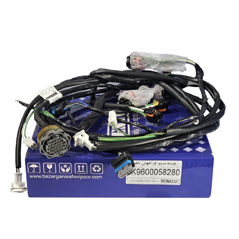  دسته سیم چراغ های جلو و فن سمند سال (کد IK9600058280) برند دناکو 