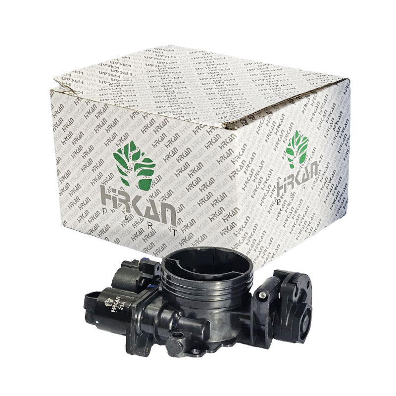 دریچه گاز کامل مکانیکی پژو 206 تیپ 2 پلاستیکی برند هیرکان 